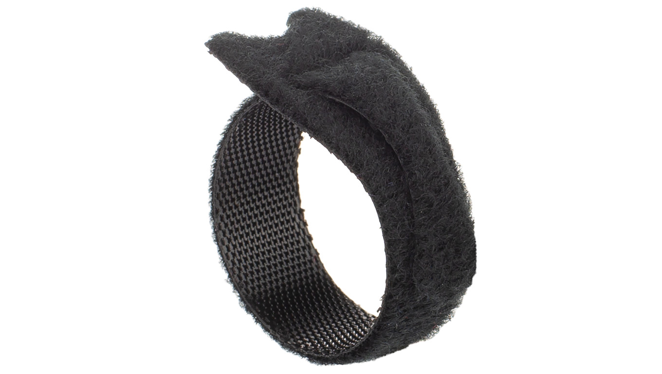Opaski rzepowe 20x125 BTB Straps czarne /opakowanie 10szt./