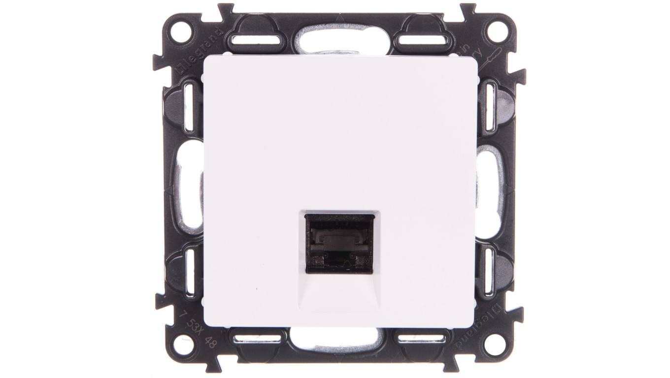 VALENA LIFE Gniazdo komputerowe RJ45 kat.6A STP białe 753148