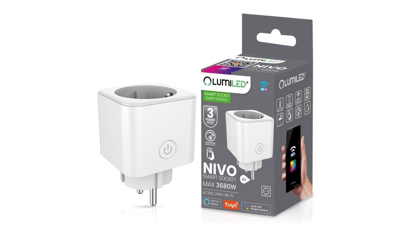 Inteligentne Gniazdko WiFi Watomierz Programator Timer TUYA SMART NIVO Lumiled