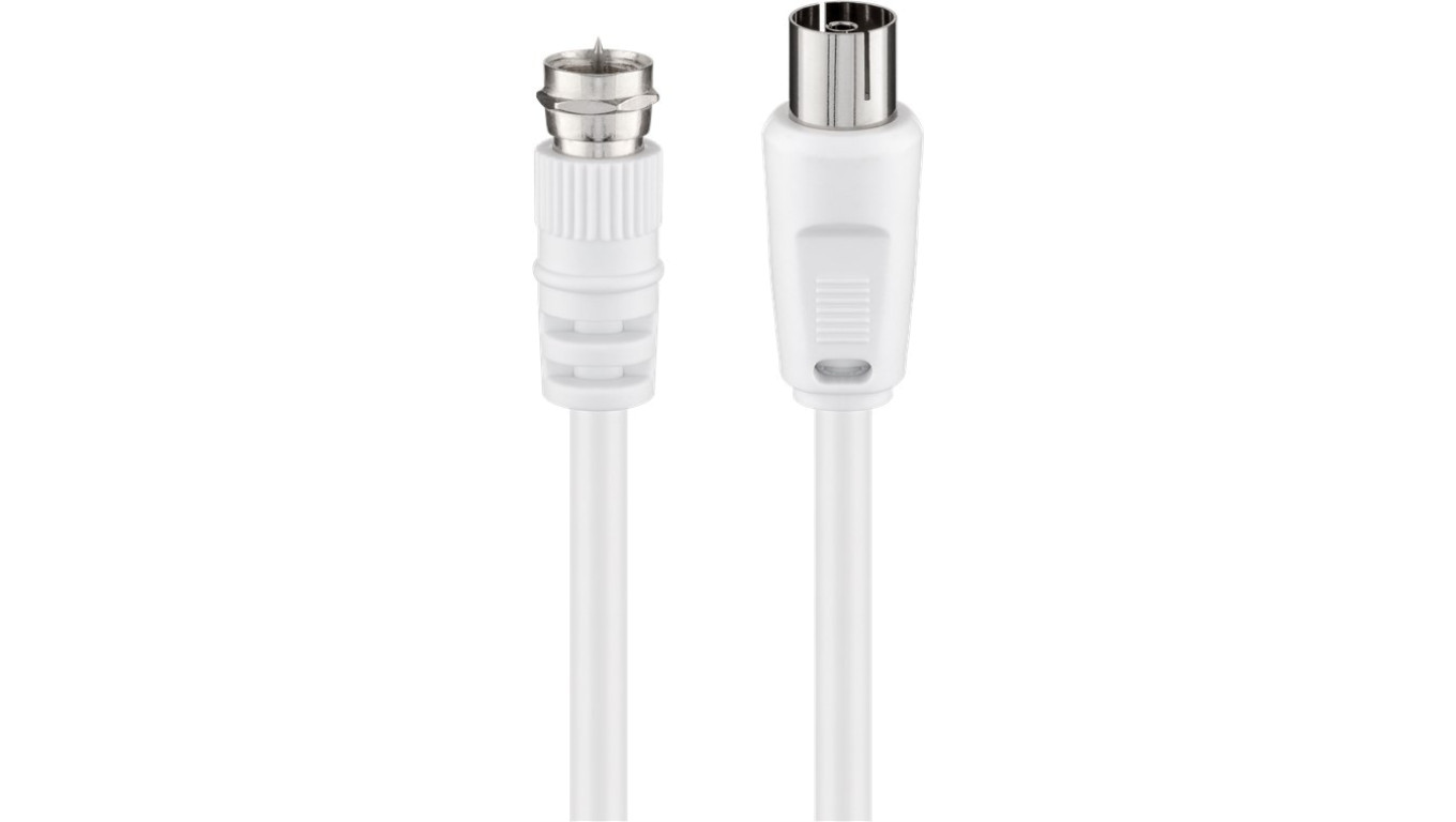 Kabel przyłączeniowy SAT/antenowy ( 70 dB), podwójne ekranowanie - Długość kabla 2.5 m