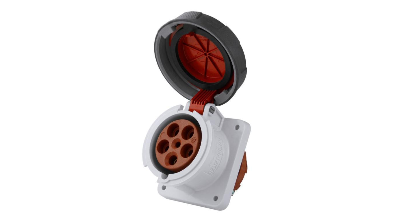 CEE Mennekes Gniazdo 63A 5p 400V IP67 siłowe tablicowe 1128A 7579