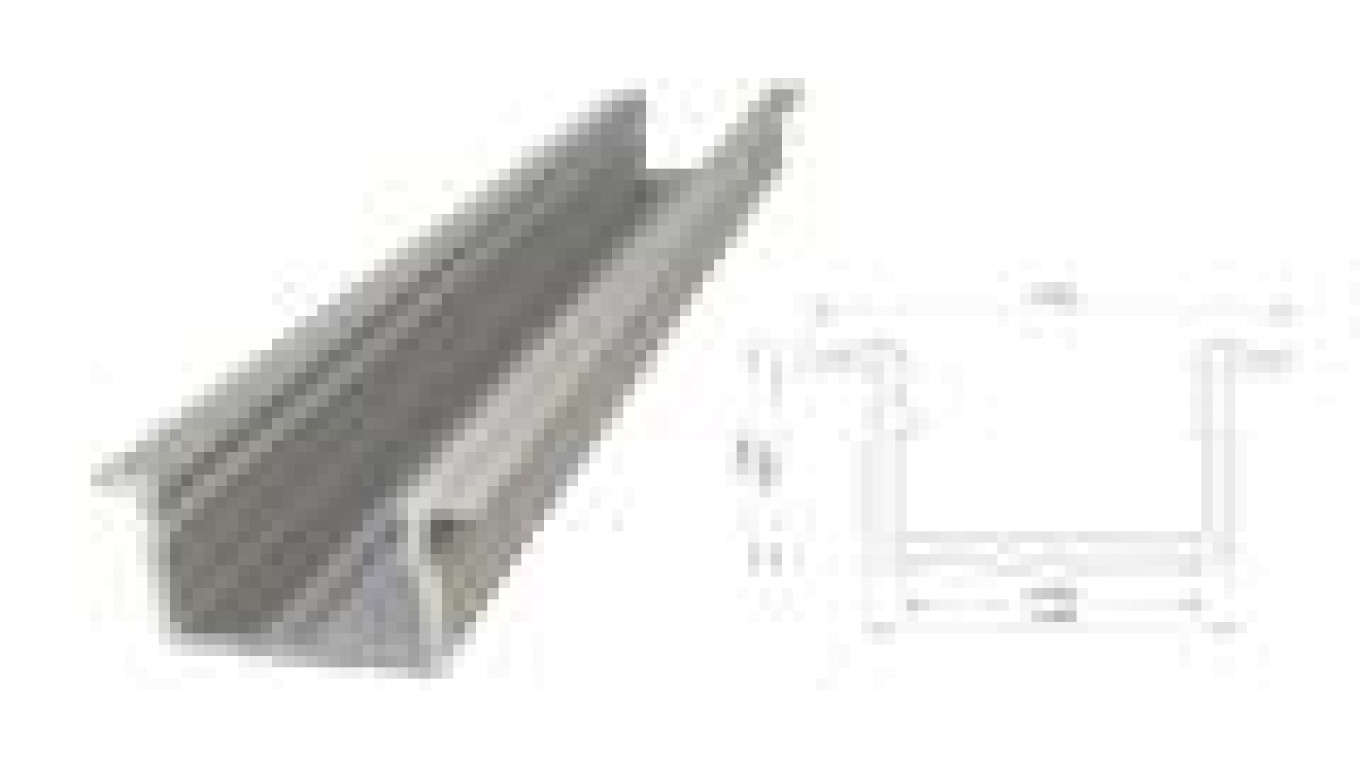 Profil ALU wpuszczany, Anodowany srebrny, dł. 3000mm, max szer taśmy 12mm