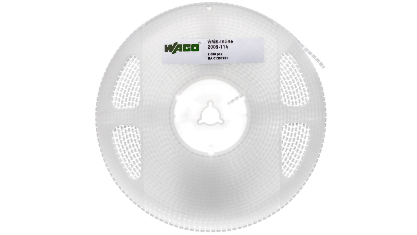 Oznaczniki WMB Inline szerokość 4 mm białe 2000 szt./rolka 2009-114