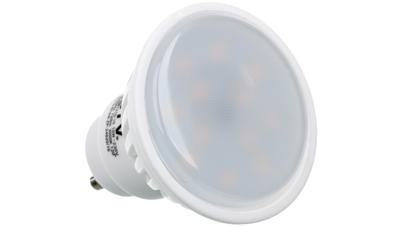 Żarówka LED GU10 10W 720lm 3000K AC180-250V 120st. LD-SM1210-10