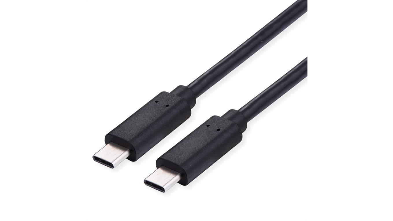 VALUE USB 2.0 Kabel, C–C, M/M, 100W, zwart, 2 m