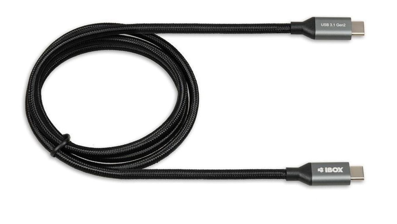 Kabel IBOX IKUMTC31G2 (USB typu C - USB typu C 1m kolor czarny)