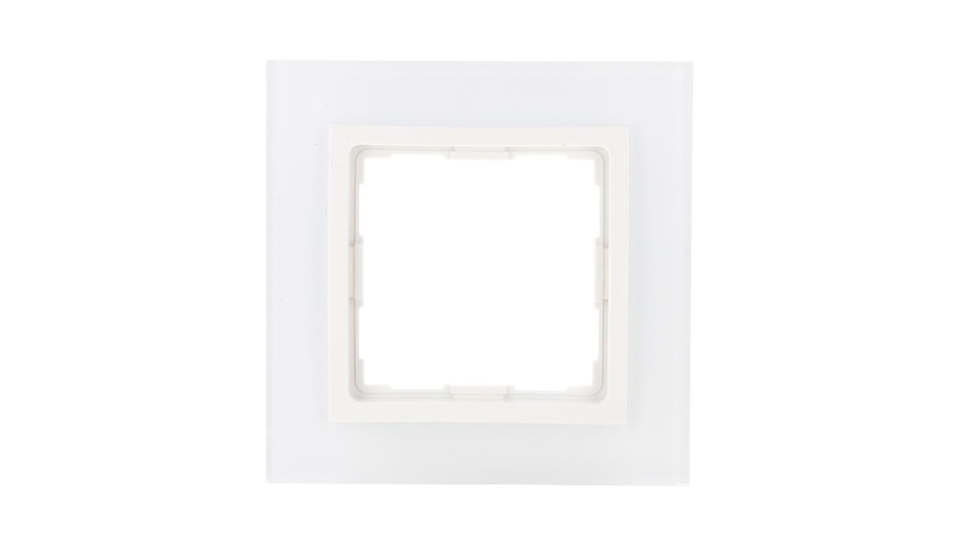 VENA2 Ramka pojedyncza szkło Xglass akrylowe białe + biały 5204181