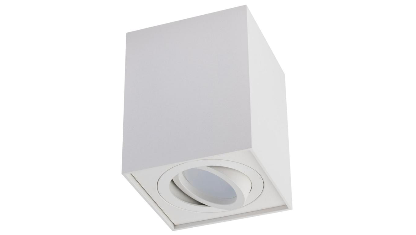 Oprawa Natynkowa HALOGENOWA Spot Tuba Ruchoma AMAT-L GU10 Kwadratowa Biała 115mm LUMILED