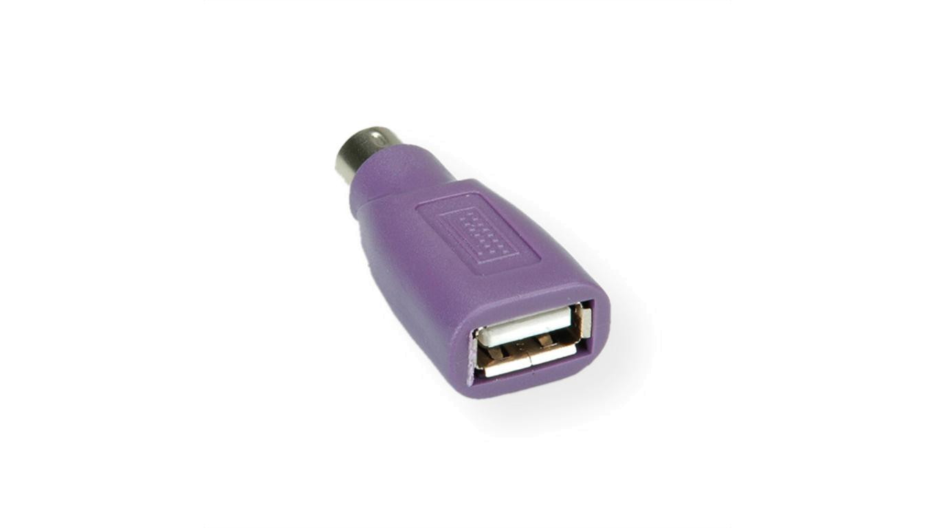 Adapter klawiatury VALUE PS/2 - USB, fioletowy