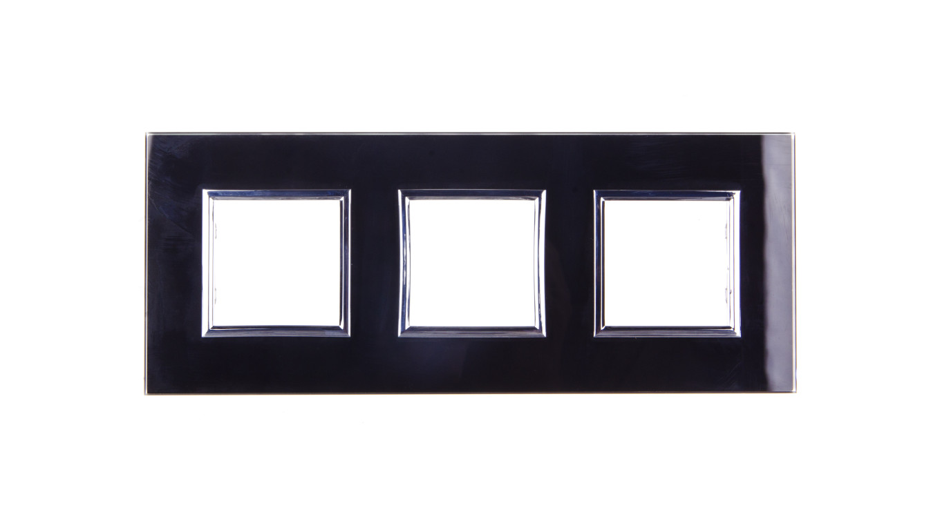 DANTE Ramka potrójna szkło BLACK GLASS 4509183