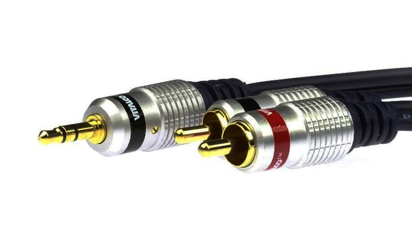 VITALCO JKD10 Kabel Audio AUX mini Jack 3,5mm Stereo (wtyk) / 2x RCA Cinch (wtyk) 3m
