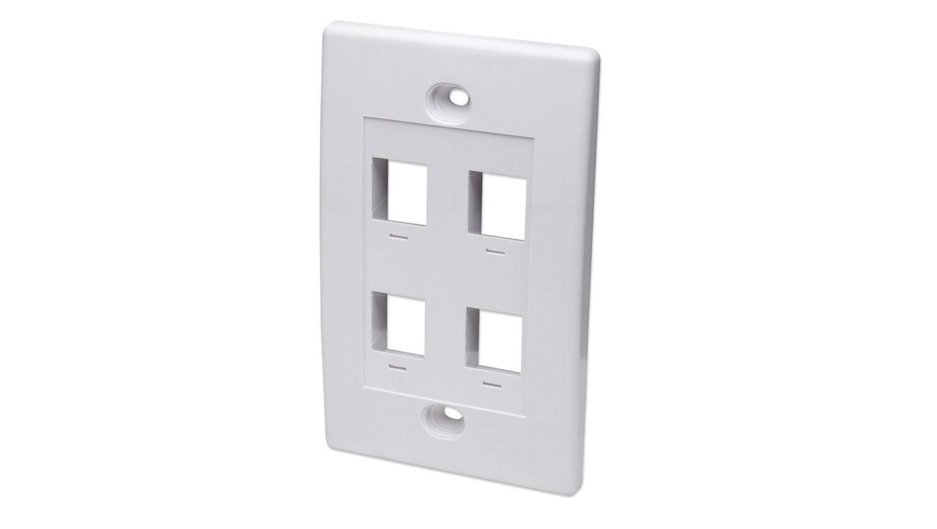 Czteroportowy panel na moduły Keystone do puszki 517874 IWP-MD PSTR-4W