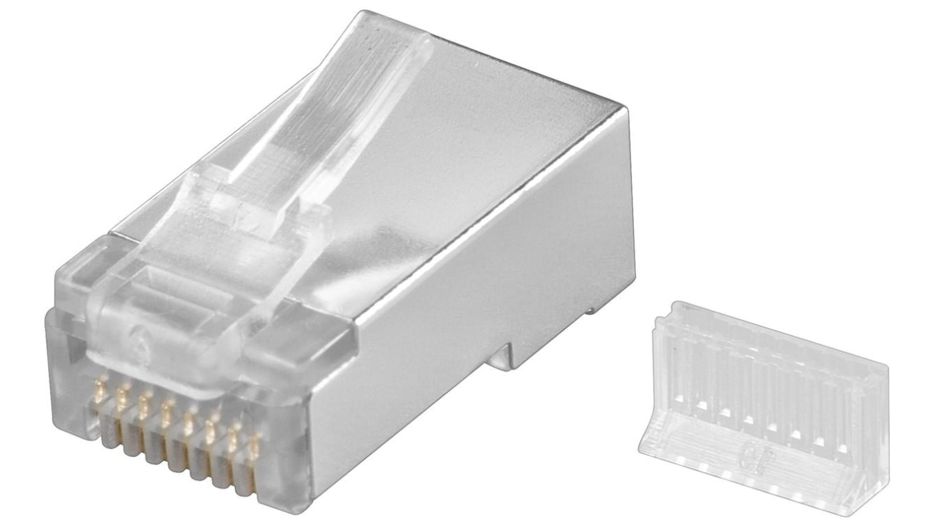 Wtyk RJ45 CAT 5e STP ekranowany - Wersja kolorystyczna Przezroczysty