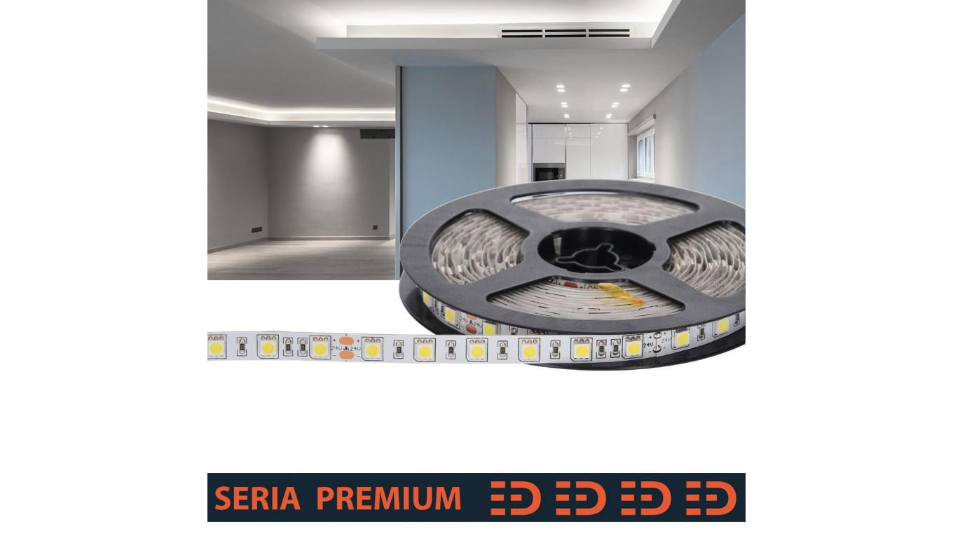 Taśma Premium 24V 60led 6000-7000K SMD5050 (5) wyc