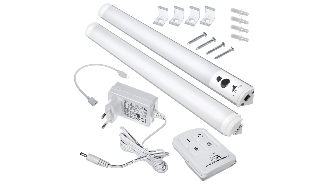 Lampa LED Maclean, Podszafkowa, Liniowa, Zestaw 2 moduły z pilotem i zasilaczem, Max 4 moduły na jednym zasilaczu, MCE245