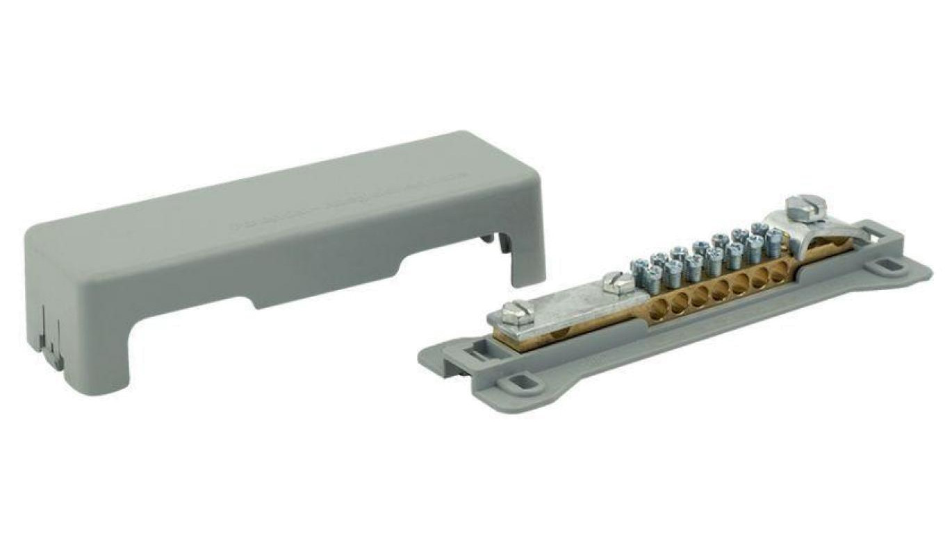 Szyna wyrównania potencjałów POT 16/25 1x (30×4 lub fi 8-10) 2x7x25mm2 1x50mm2 (dwurzędowa)