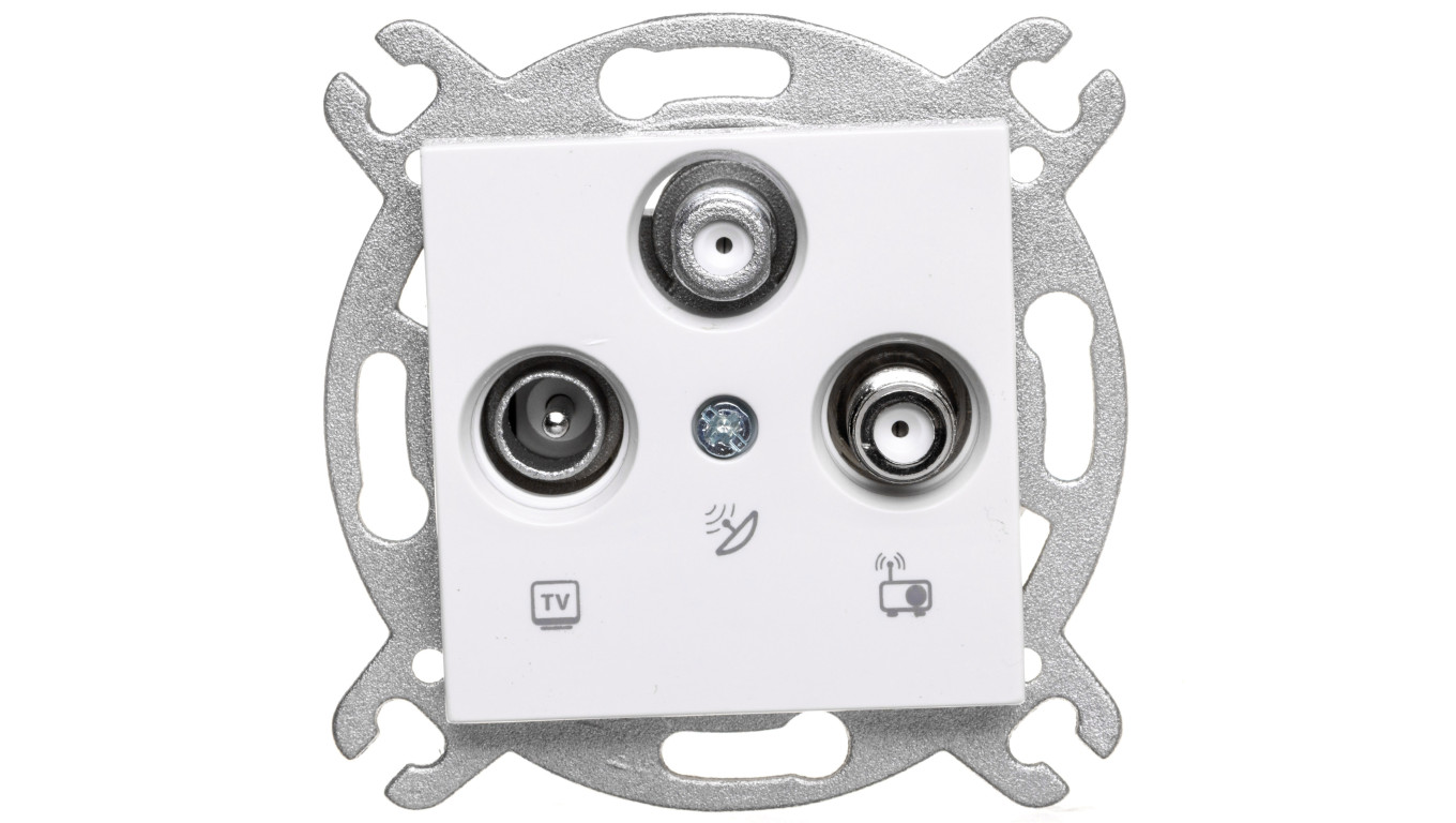 Karre Gniazdo Tv-2xsat, Kolor Biały / 90963653