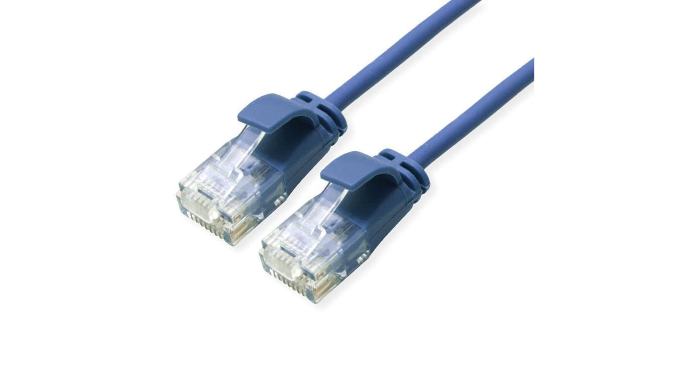 ROLINE UTP Data Center Patch Cord Cat.6A (Class EA), LSOH, bardzo cienki, niebieski, 5 m