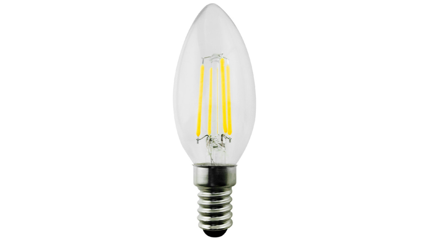 Żarówka filamentowa LED E14, 4W 230V Maclean Energy MCE285 WW ciepła biała 3000K 400lm retro edison ozdobna świeczka