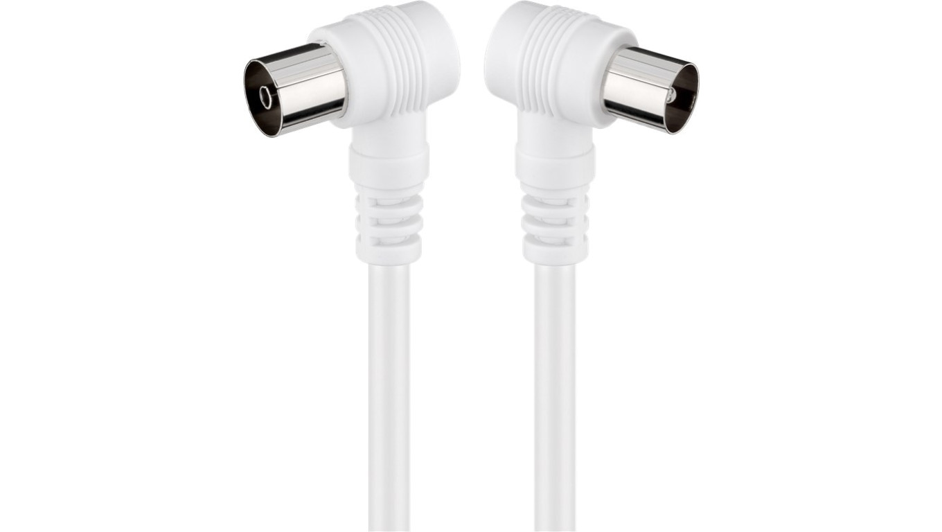 Kabel antenowy kątowy ( 70 dB), podwójne ekranowanie - Długość kabla 10 m