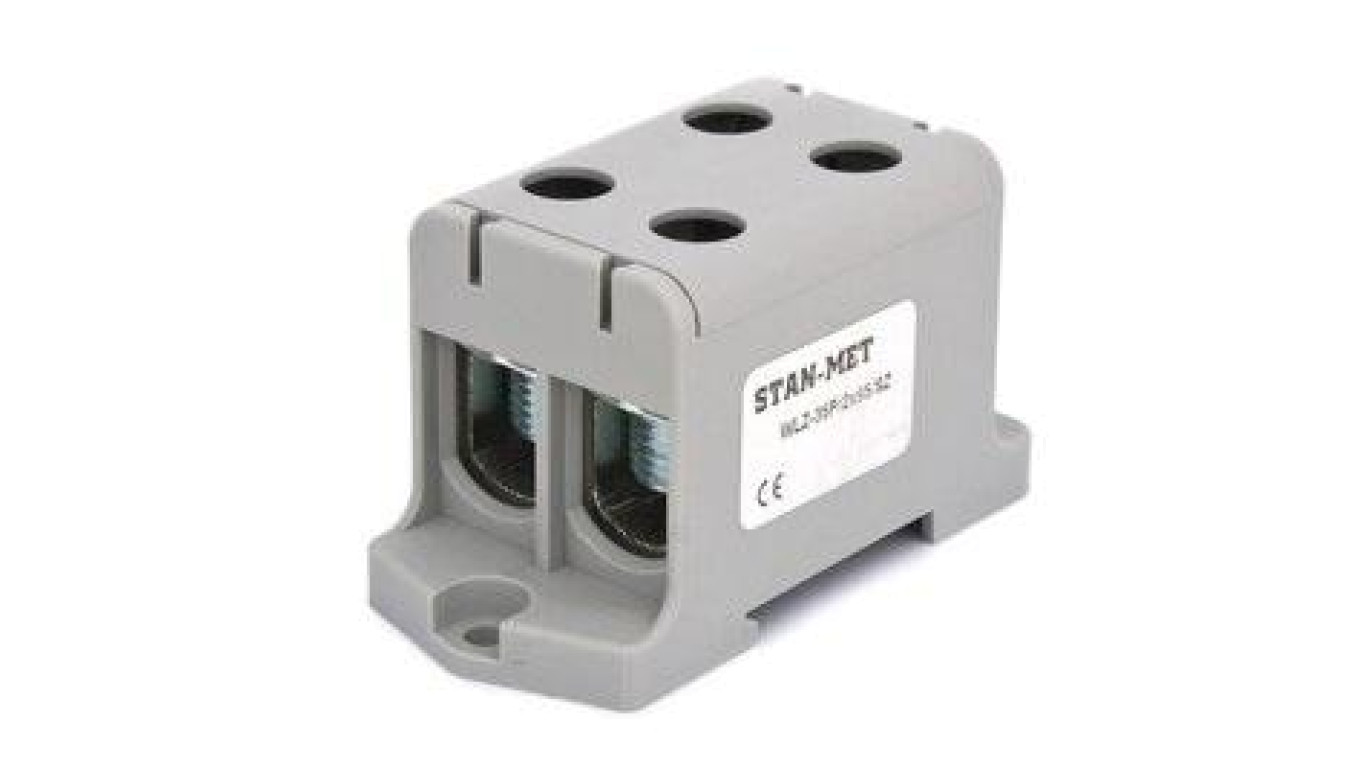 Złączka szynowa gwintowa al/cu 2x150mm2 szara WLZ-35P/2x150SZ