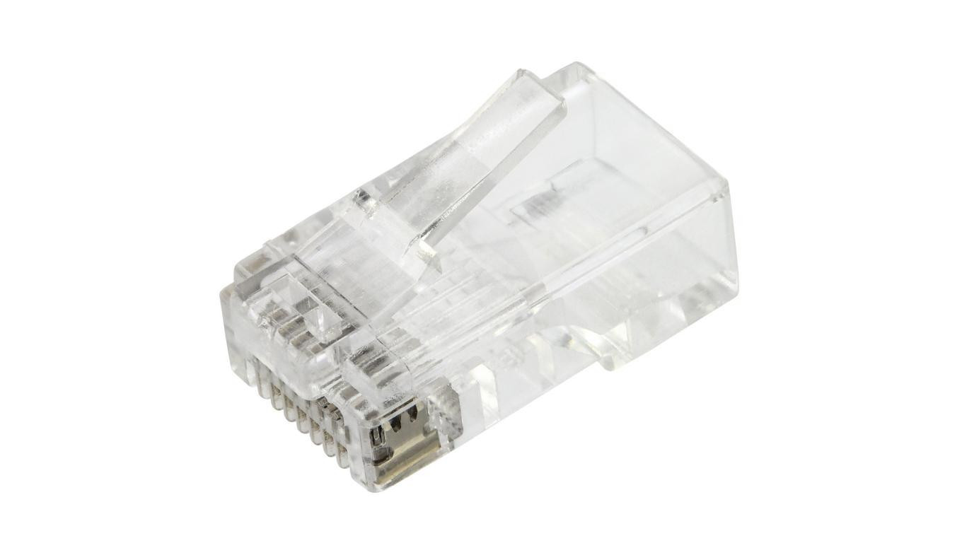 Wtyk modularny RJ45 8P8C kat.5e nieekranowany UTP drut przelotowy WORECZEK 100szt. Alantec