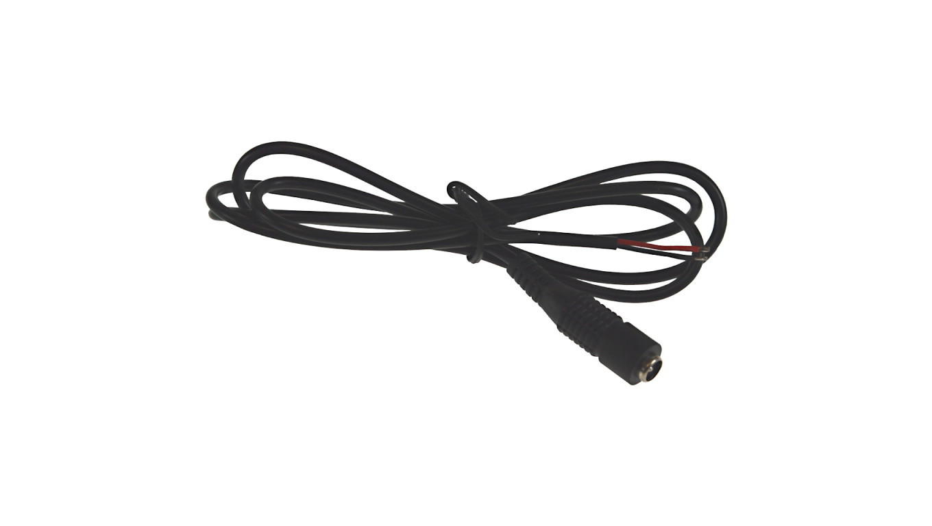 Gniazdo zasilające DC 2,1/5,5 mm złącze proste na kablu 1m