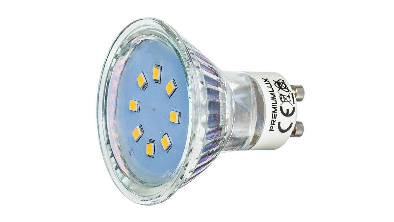 Żarówka Gu10 8 led smd 2835 1W niebieska