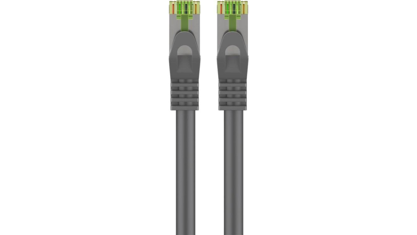 Kabel krosowy CAT 8.1 z certyfikatem GHMT, S/FTP (PiMF), Szary - Długość kabla 0.5 m