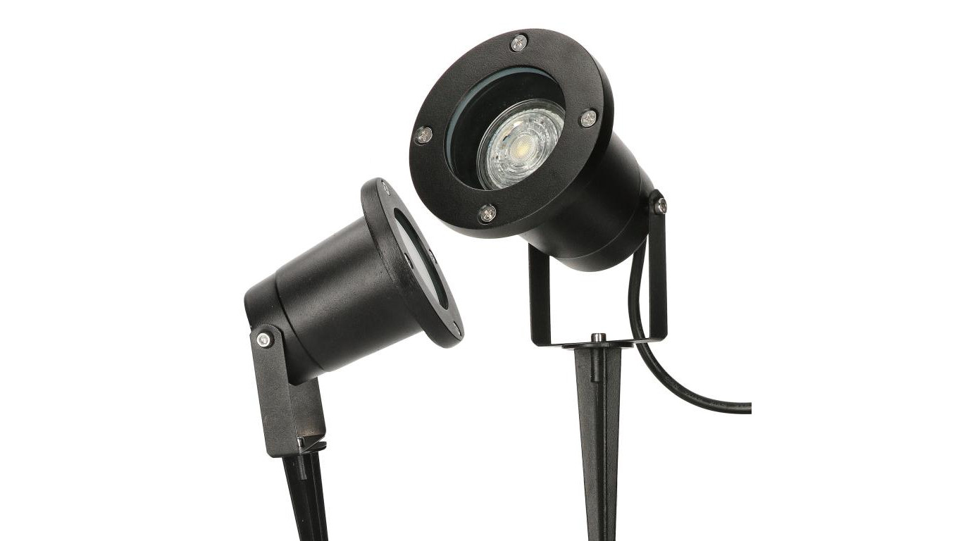 Lampa wbijana ogrodowa reflektor BUSHIO GU10 kolor czarny MK MEGAKABEL