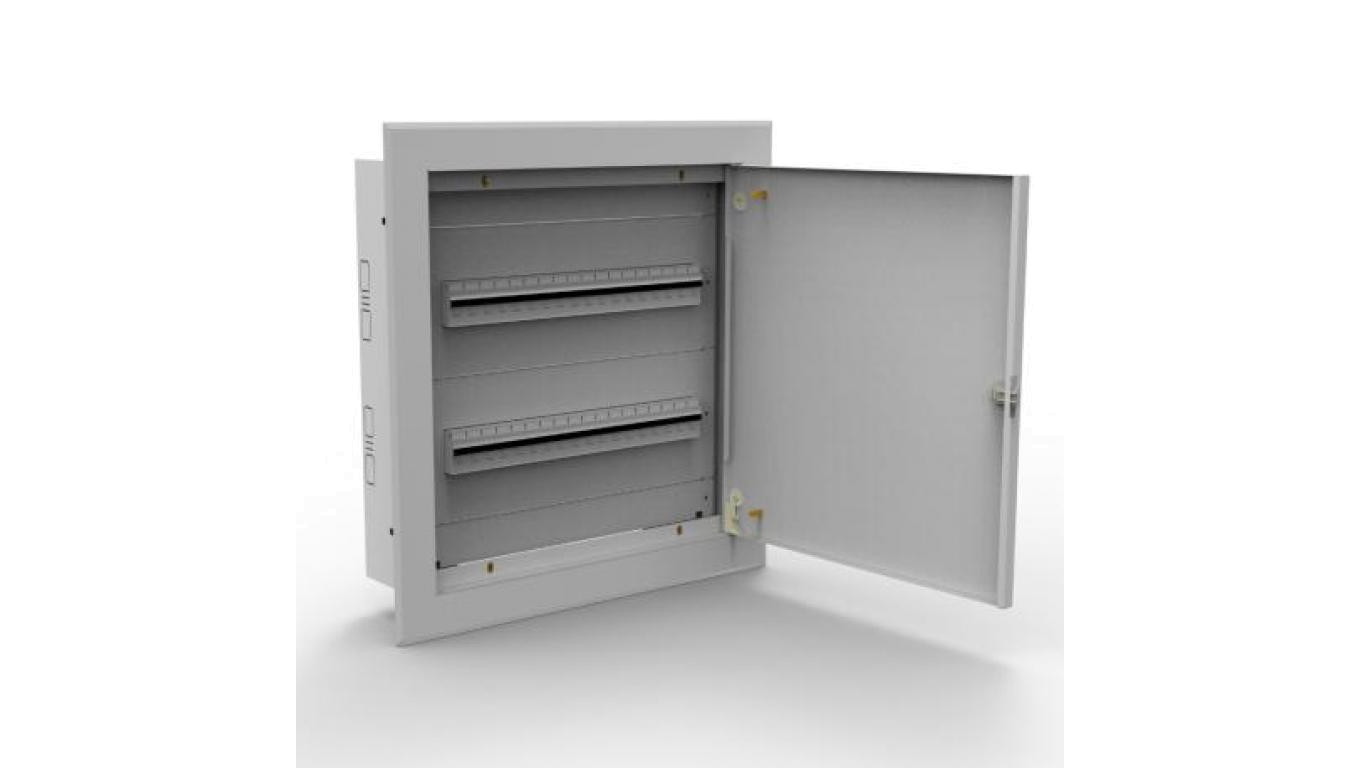 Rozdzielnica podtynkowa metalowa 36 modułowa 2x18 415x435x130 RAL9003 IP30 MP36/2/18