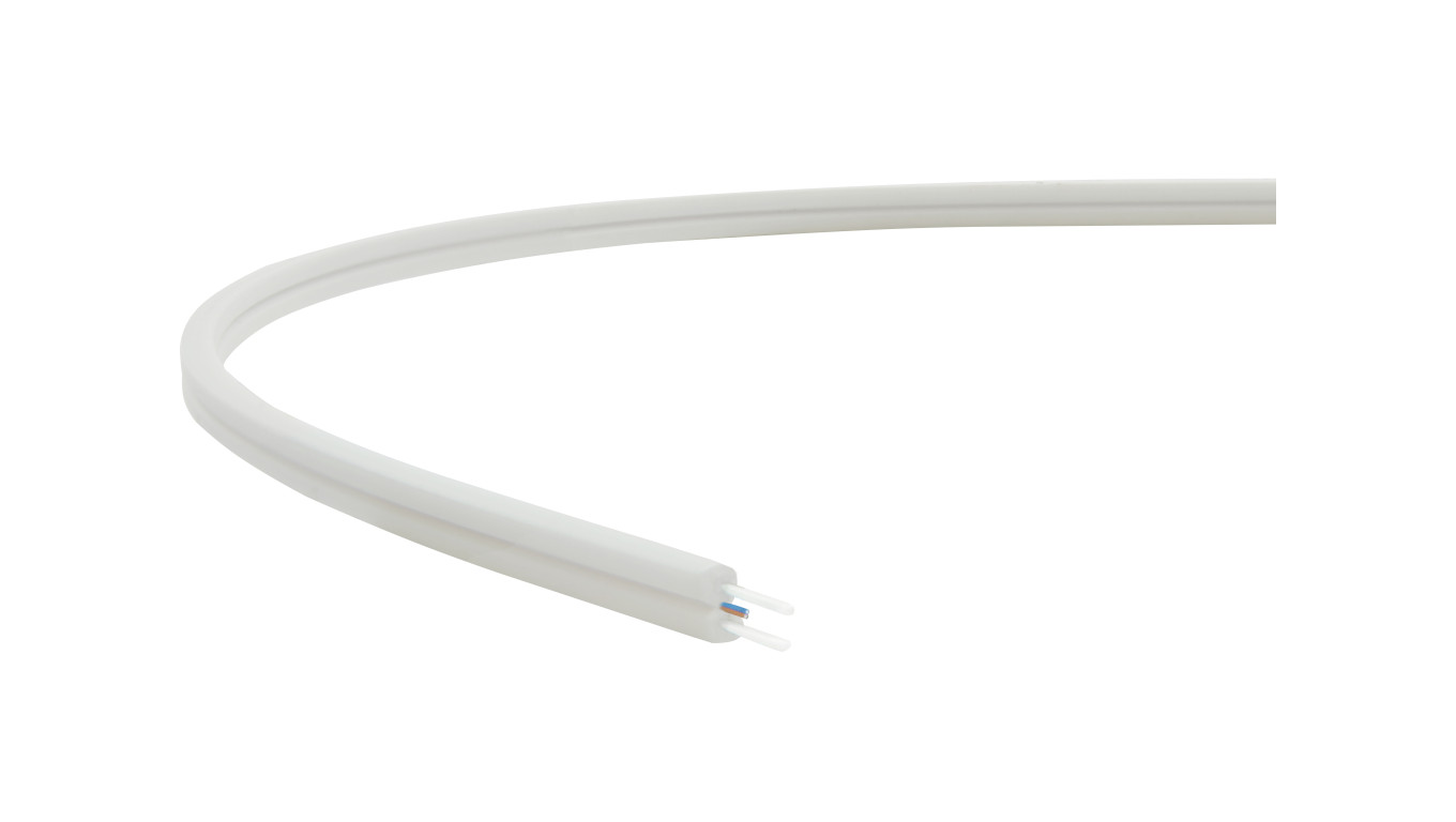 Kabel światłowodowy 2 włókna 2J SM 9/125 FTTH płaski uniwersalny biały LSOH Alantec /