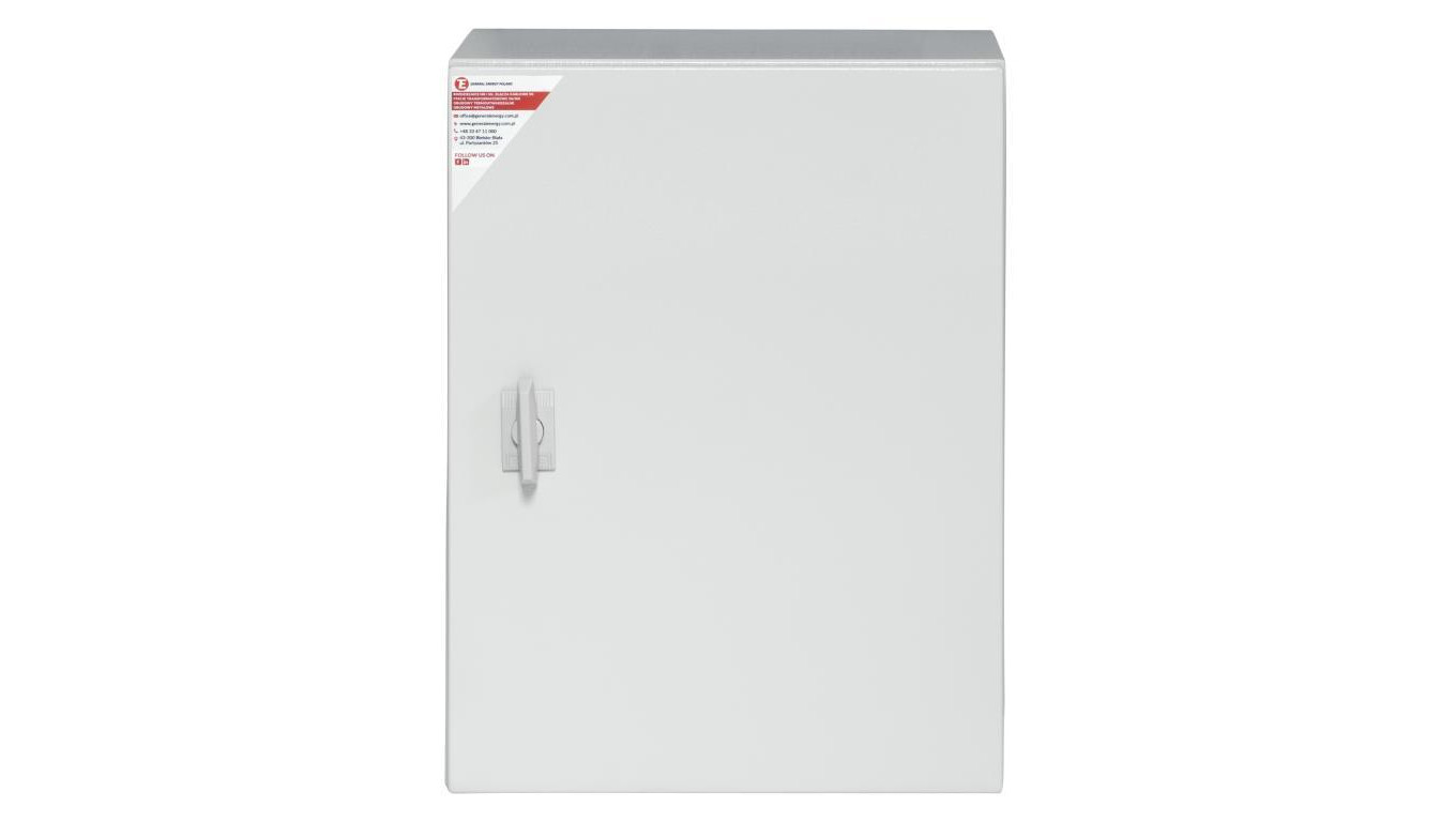 Obudowa metalowa 300x300x150 IP 65 IK10 RAL 7035 z płytą montażową stalową GEP-00015