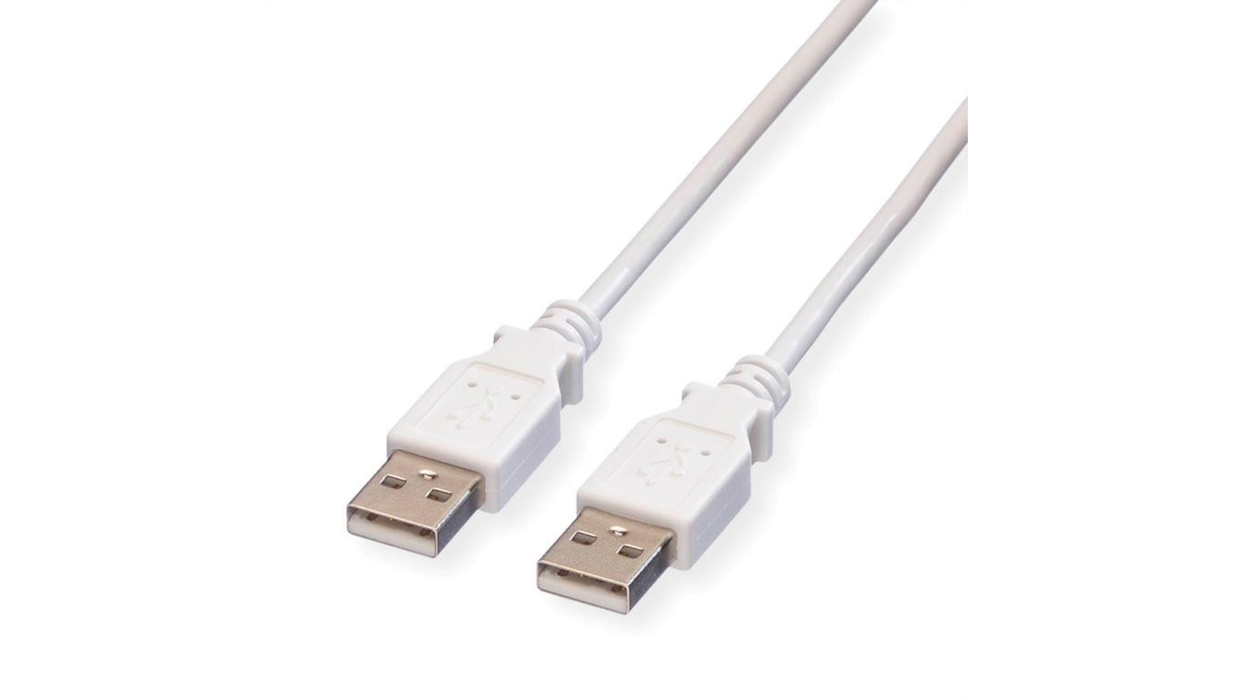 VALUE USB 2.0 Kabel, Type A-A, wit, 4,5 m