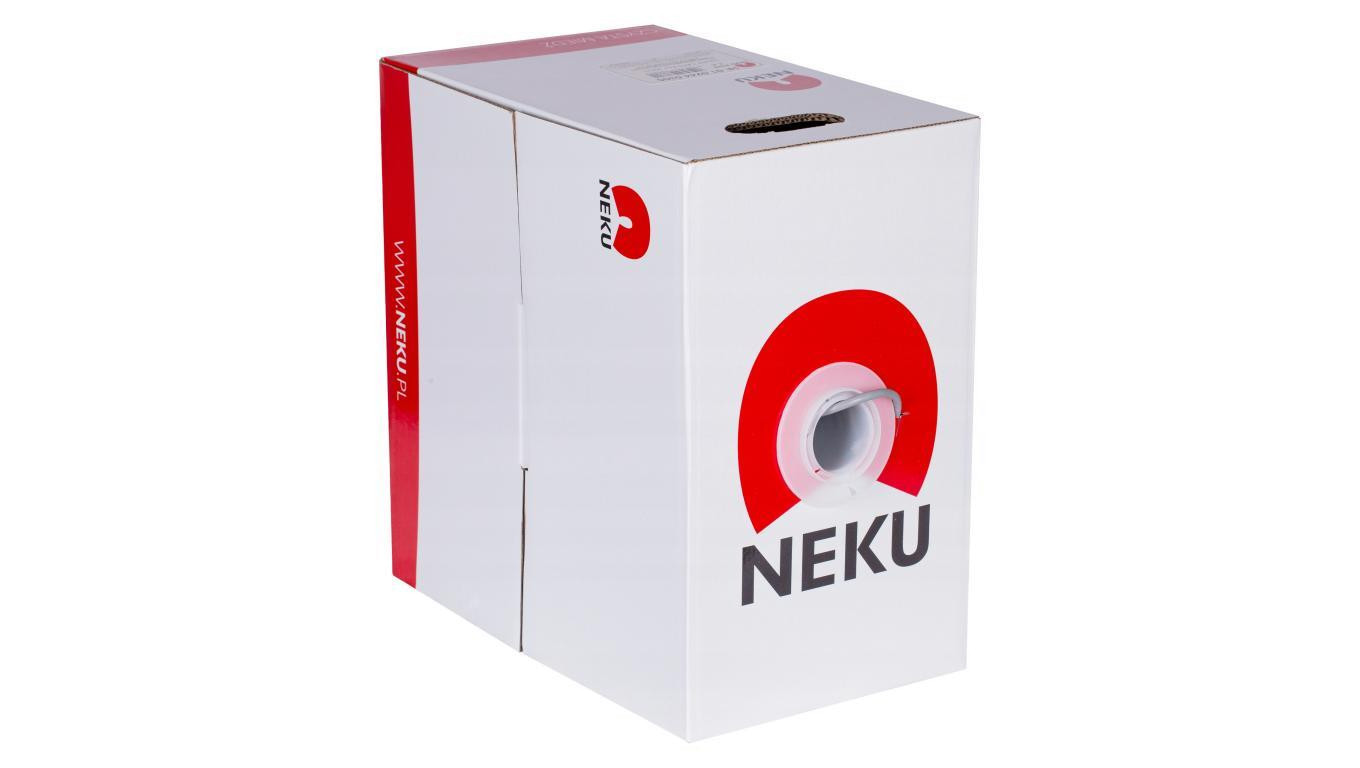 Kabel teleinformatyczny U/UTP kat.6 wewnętrzny Eca PVC szary NEKU /305m/