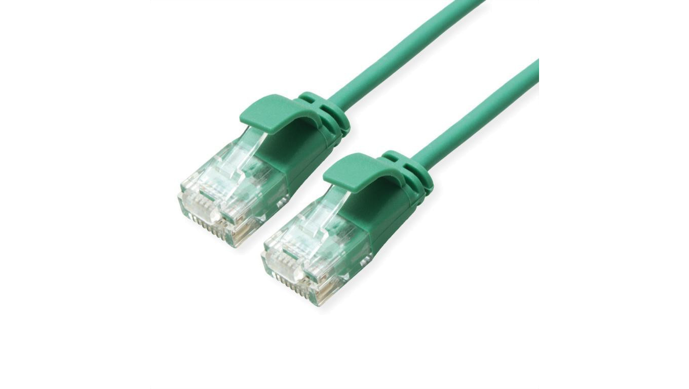 ROLINE UTP Data Center Patch Cord Cat.6A (Class EA), LSOH, bardzo cienki, zielony, 3 m