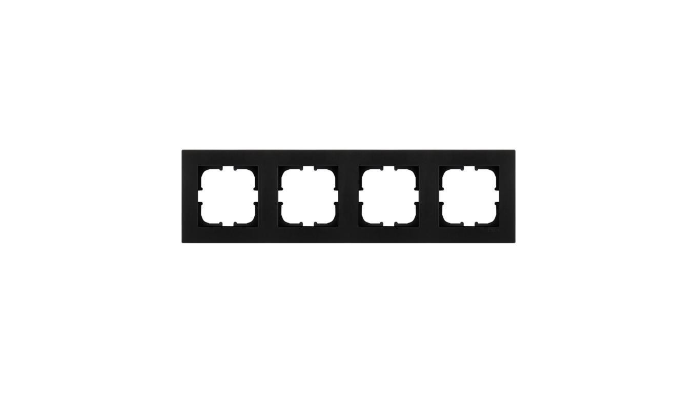 Ramka czterokrotna Exen seria Karell czarny metalik K104/14E