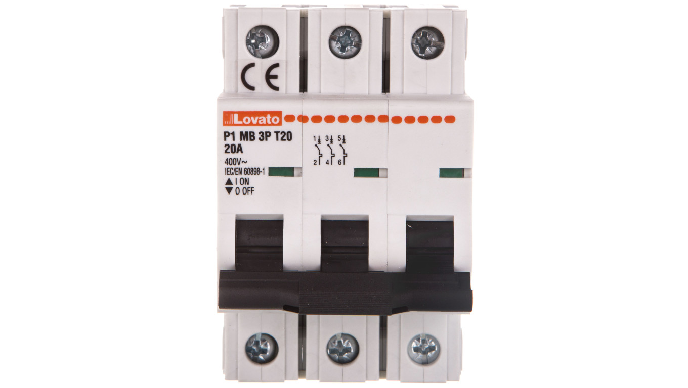 Ogranicznik mocy 3P 20A 10kA P1MB3PT20