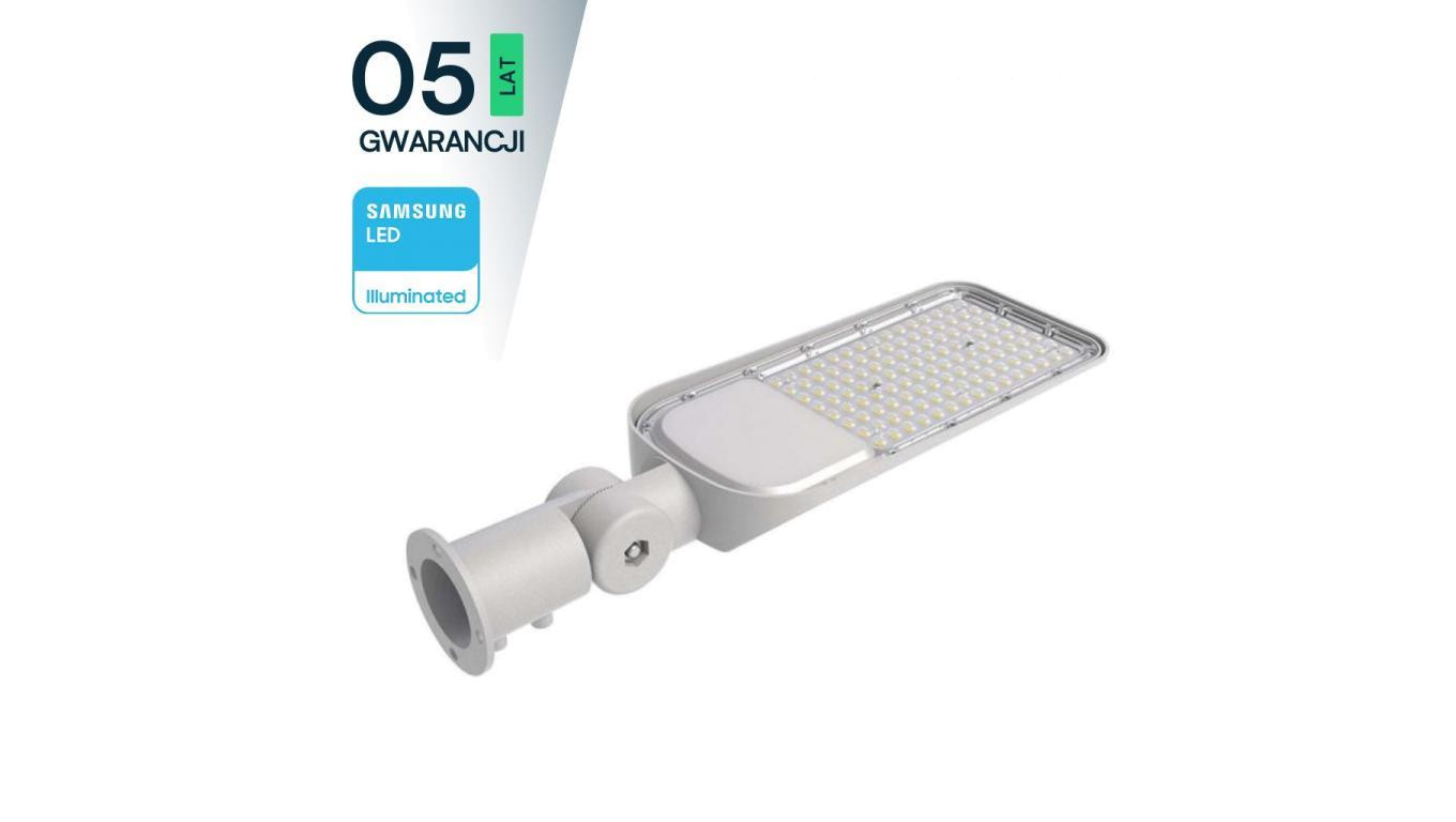 Oprawa Uliczna LED 30W 3450lm 6500K Diody SAMSUNG IP65 Szara 5 Lat Gwarancji Regulowany uchwyt 2120423