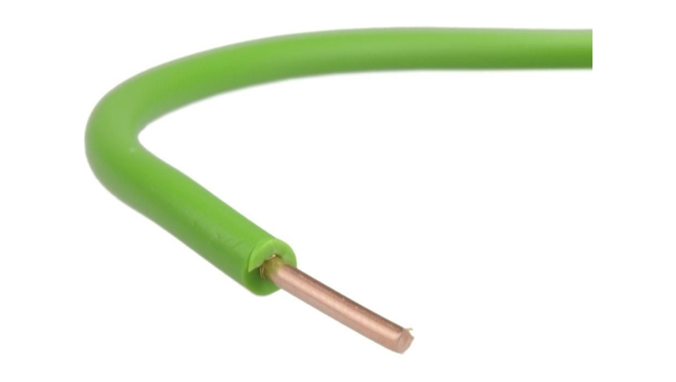 Przewód instalacyjny H07V-U / DY 2,5 750V zielony drut Elektrokabel /100m/