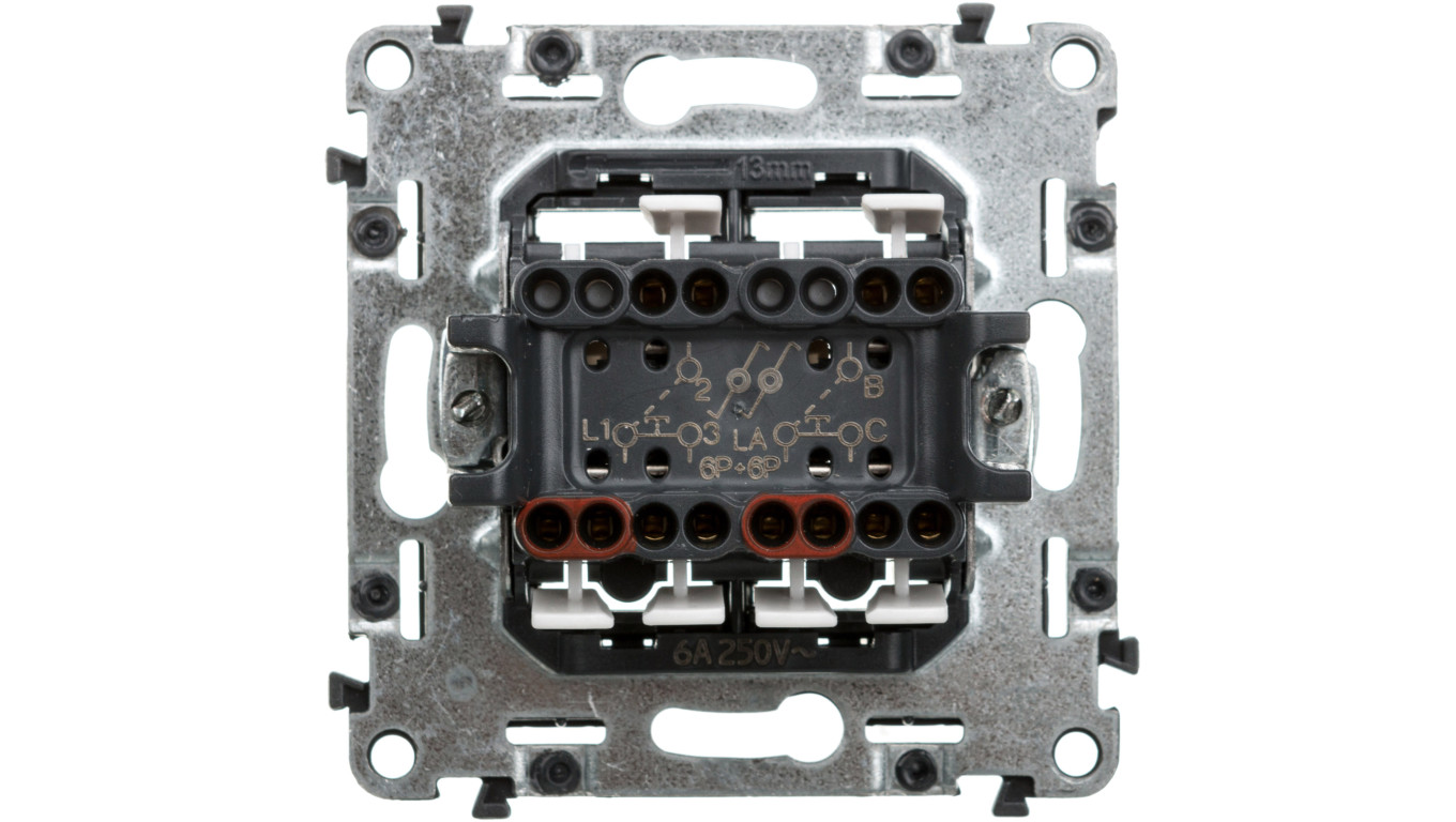 VALENA ALLURE Przycisk podwójny przełączny no/nc 752018