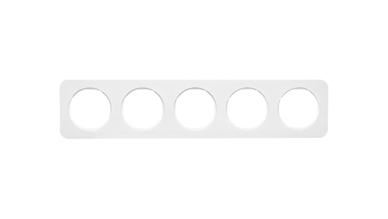 Berker R.1 Ramka pięciokrotna IP20 biała 10152189