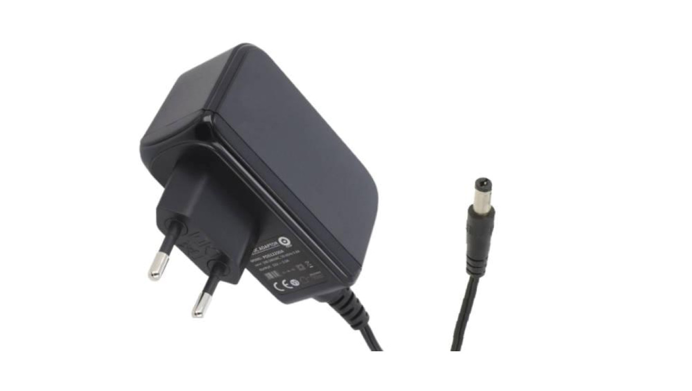 POS24100A Zasilacz adapter czarny 24W 24V 1A z wtykiem DC 2,1 x 5,5mm