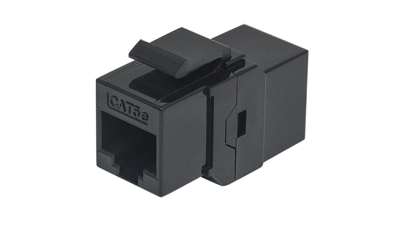 Adapter Łącznik RJ45 UTP Cat5E 8P8C Keystone Czarny 504775
