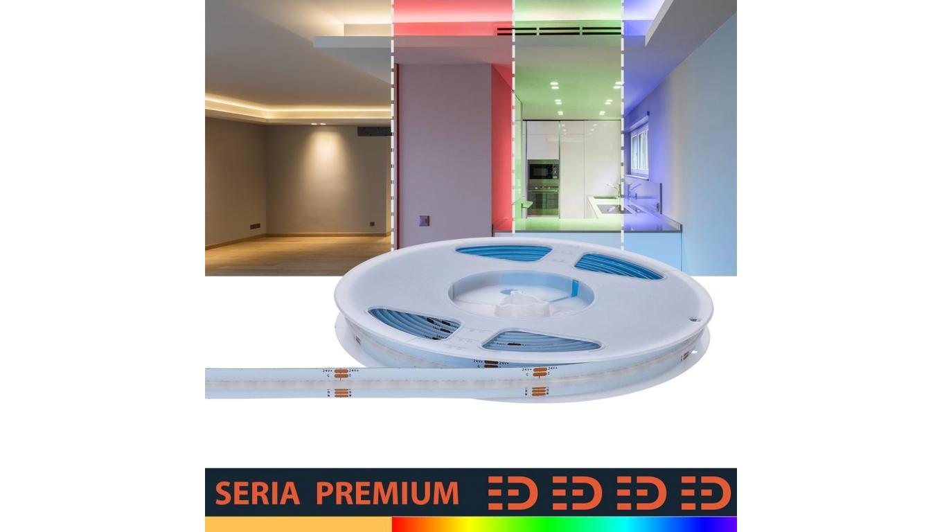 Taśma Premium 24V COB RGB+WW 784led 950lm Ra90 (5)