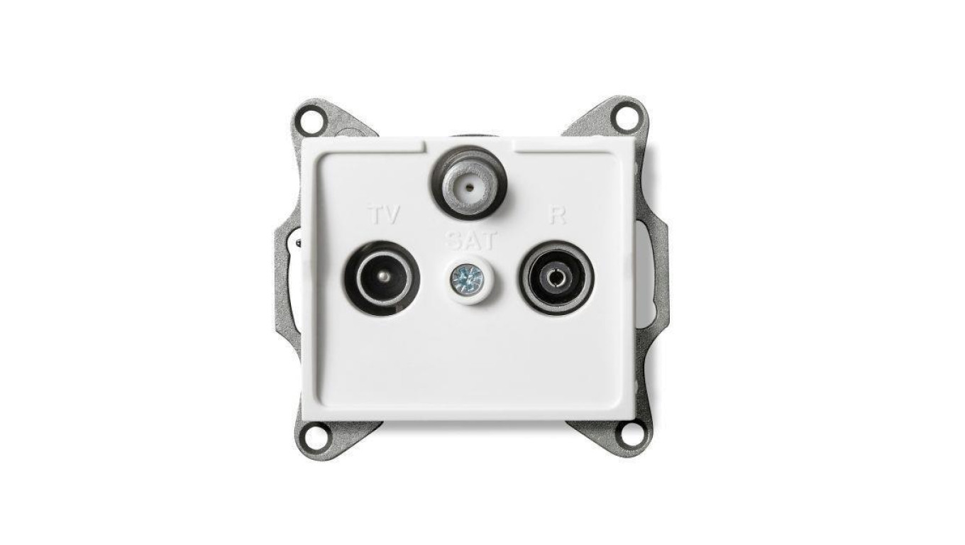 Kanlux Mowion LOGI 02-1350-002 biały Gniazdo RTV-SAT końcowe