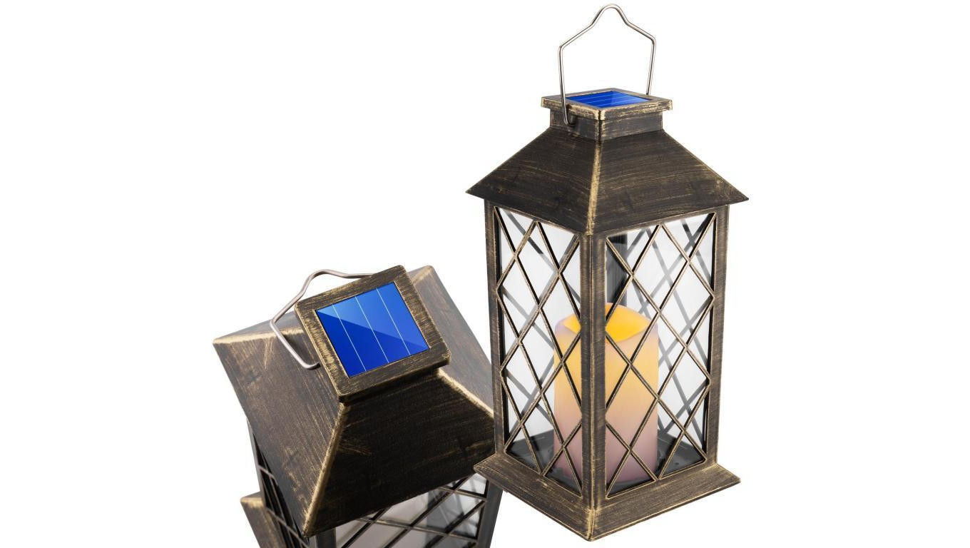 Lampa Solarna Ogrodowa LED Stojąca LIRIO 2 IP44 Wisząca Patyna Latarenka LUMILED