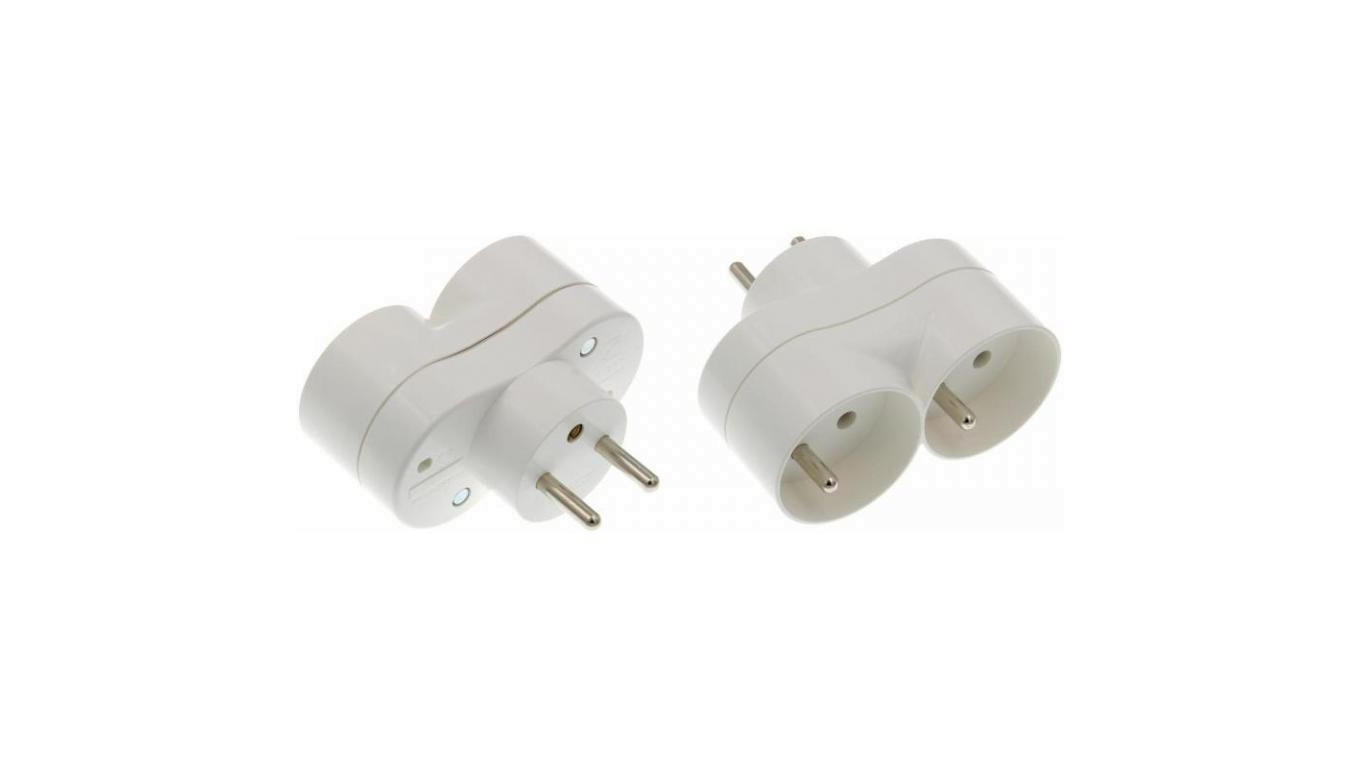 ViPlast rozgałęźnik wtyczkowy 2x2P+Z biały