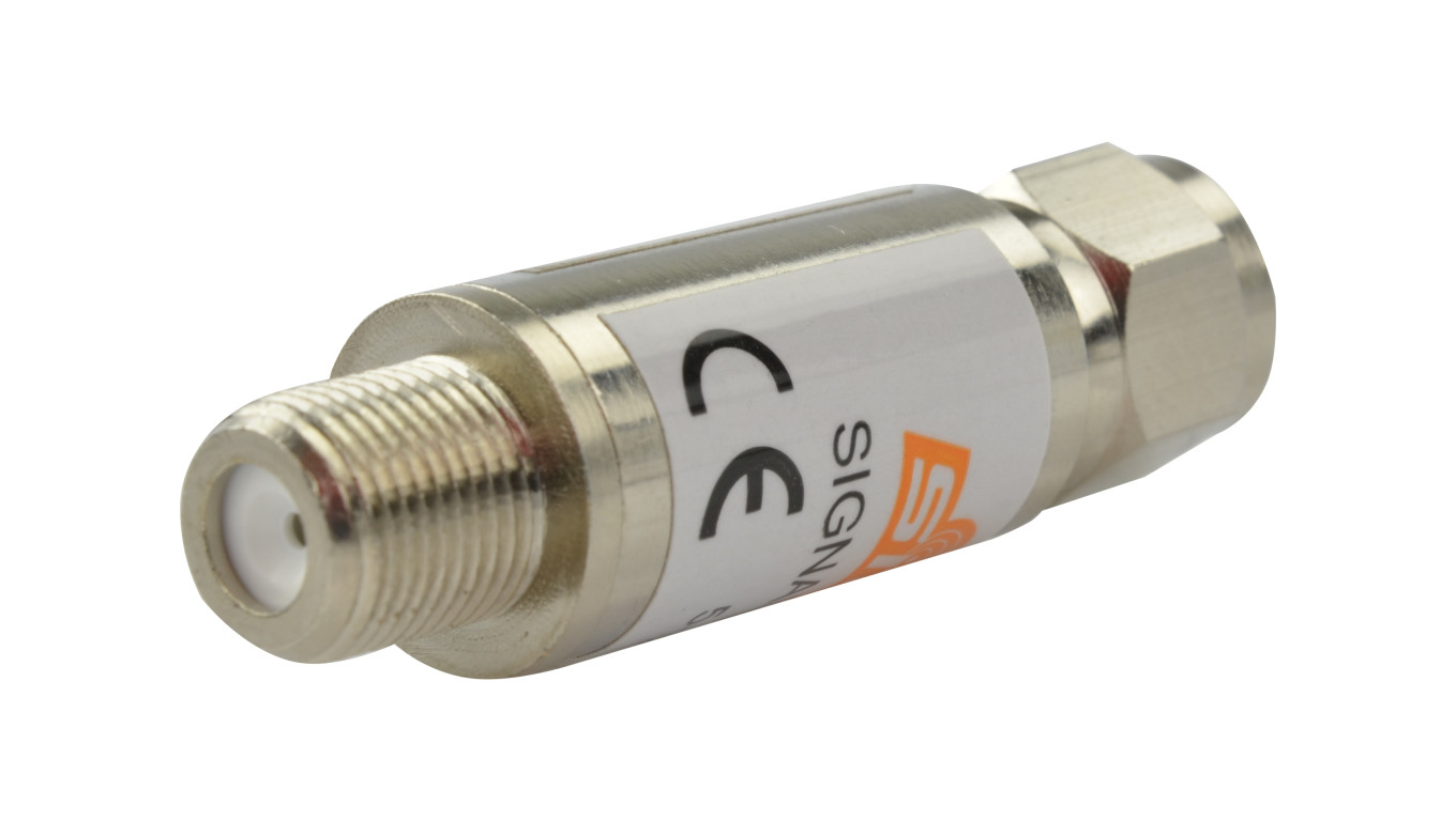 Zabezpieczenie przeciwprzepięciowe do TV-Sat (wtyk F / gniazdo F) Signal