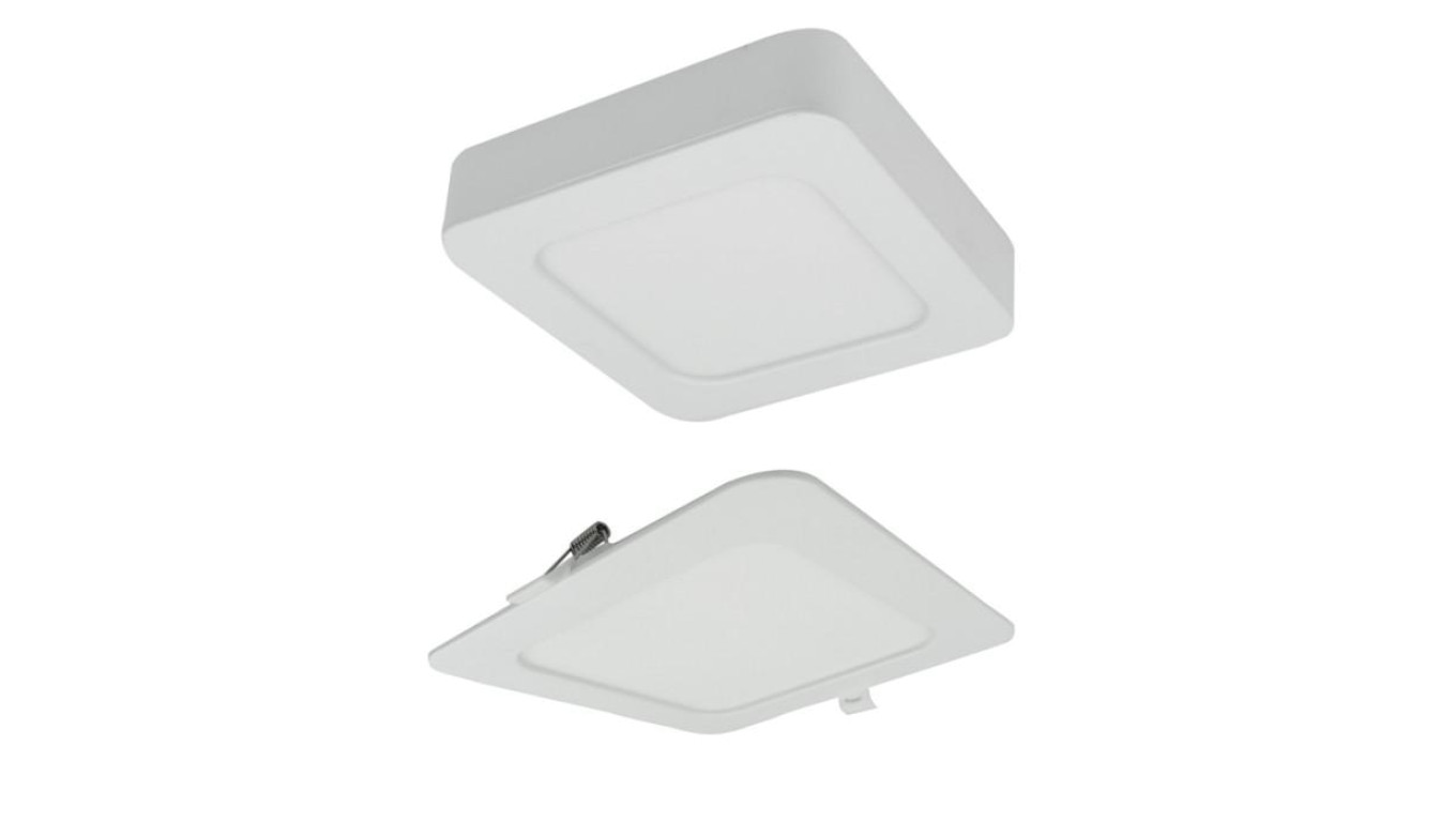 Oprawa downlight CCT 2w1 z ramka 12W 1100lm IP20 kwadrat biały EC61084
